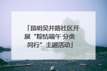 昆明吴井路社区开展“粽情端午 分类同行”主题活动